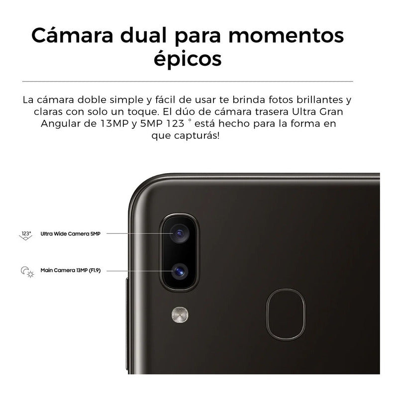 Samsung Galaxy A20 32 Gb Negro 3 Gb Ram - Excelente (Reacondicionado)