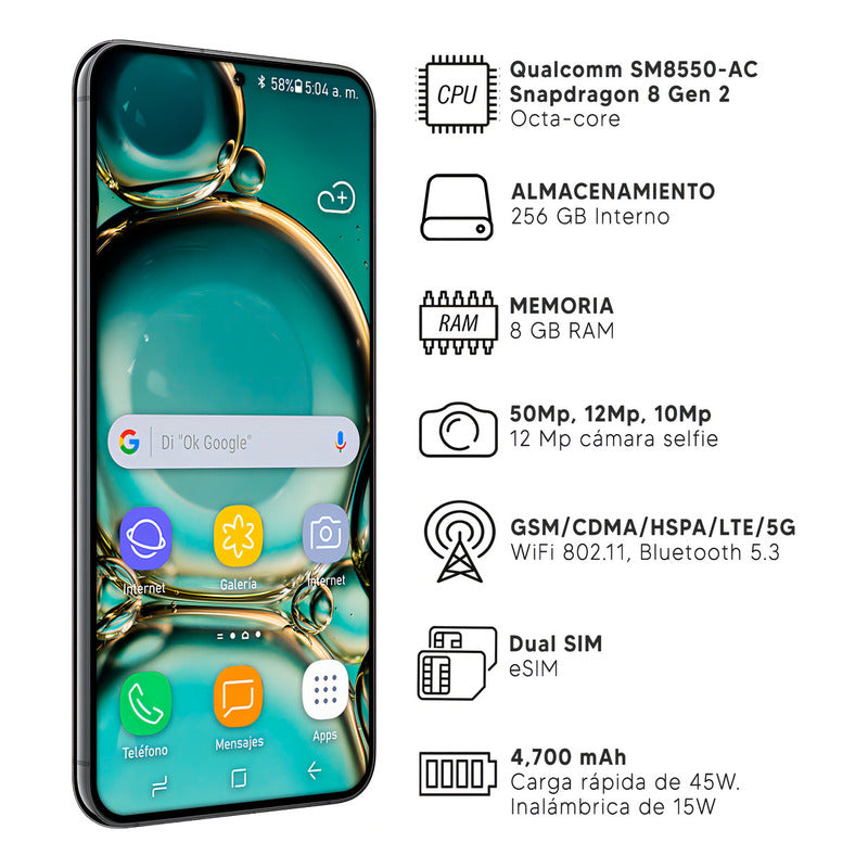 Samsung Galaxy S23 Plus 8 Gb 256 Gb 5g Phantom Black - Aceptable (Reacondicionado)