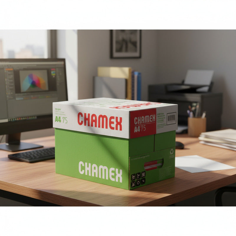Resma Chamex Premium A4 75 Gr Caja X5 Papel Alta Calidad Color Blanco