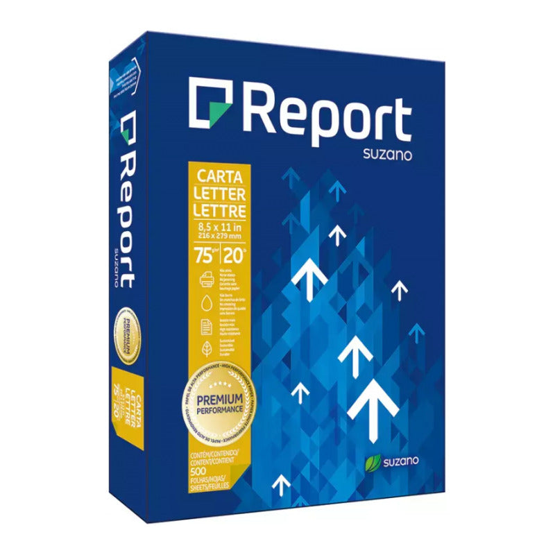 Resmas Report Carta 75 Grs Caja X 10 Unidades Blanco