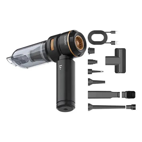 Aspiradora De Mano Gadnic 100w 15kpa Inalambrica Bateria 11.1v Motor Brushless Filtro Hepa Lavable Funcion Soplado Inflado Negro