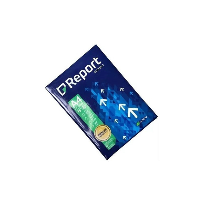 Resma Report A4 Multifunción De 500 Hojas De 75g Color Blanco De 10 Unidades Por Pack