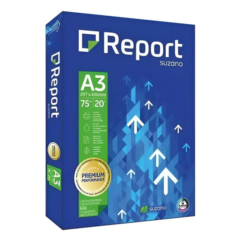 Resmas Report A3 75 Grs X 500 Hojas Blanco