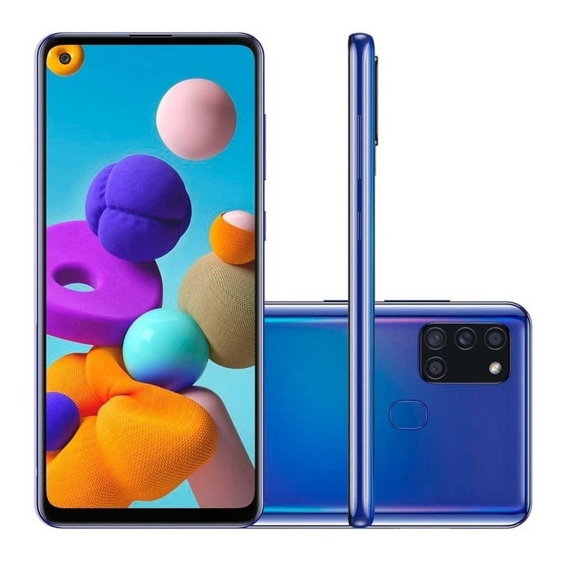 Samsung Libre Galaxy A21s Azul 64gb - Excelente (Reacondicionado)