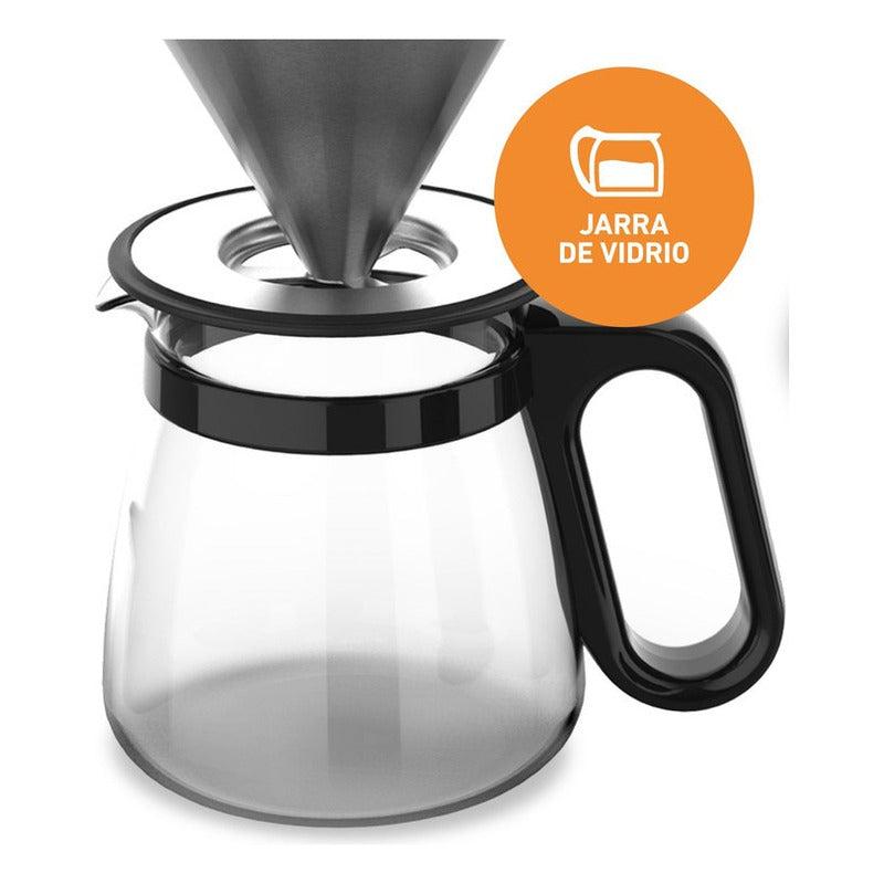 Jarra Eléctrica Barista Peabody Pe-ck8368 Color Negro Con Jarra De Vidrio Y Filtro De Acero Inoxidable