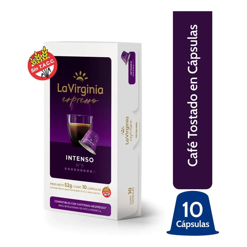 Cafe La Virginia Espresso Intenso N9 X 10 Capsulas