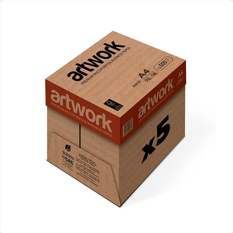 Resma Artwork A4 Bond De 500 Hojas De 70g Color Blanco Por Unidad