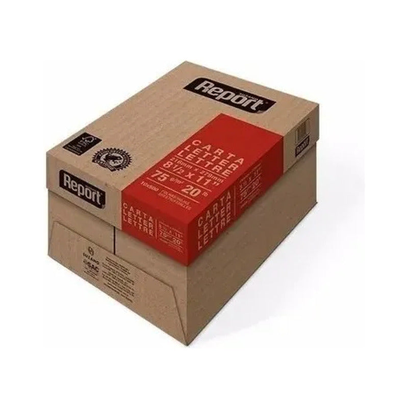 Resmas Report Carta 75 Grs Caja X 10 Unidades Blanco