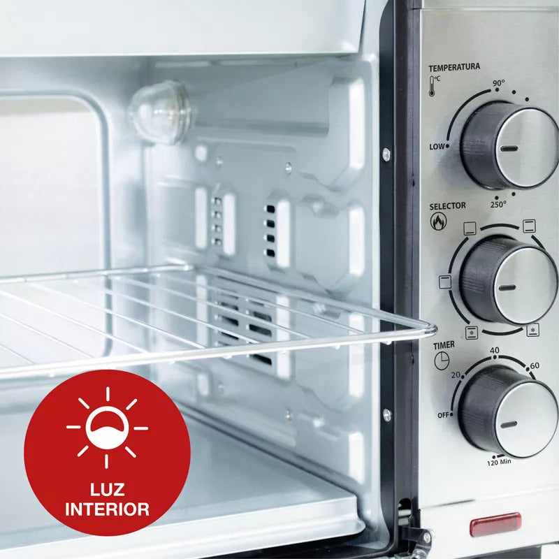 Horno Eléctrico De Mesa Peabody 54 Litros Pe-he55s Convecció Silver