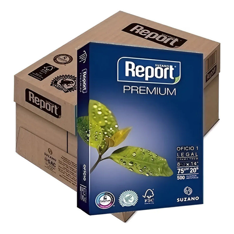 Resmas Report Oficio 75 Grs Caja X10 Unidades Blanco