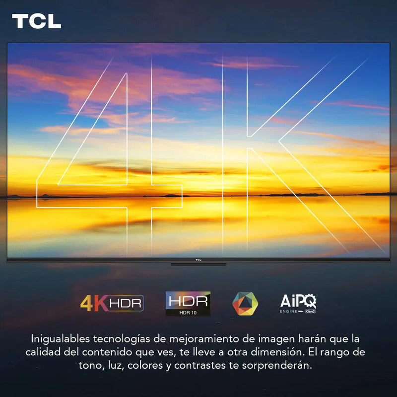 Televisor Tcl 55 Led 4k Uhd Con Google Tv L55p635 Color Neg