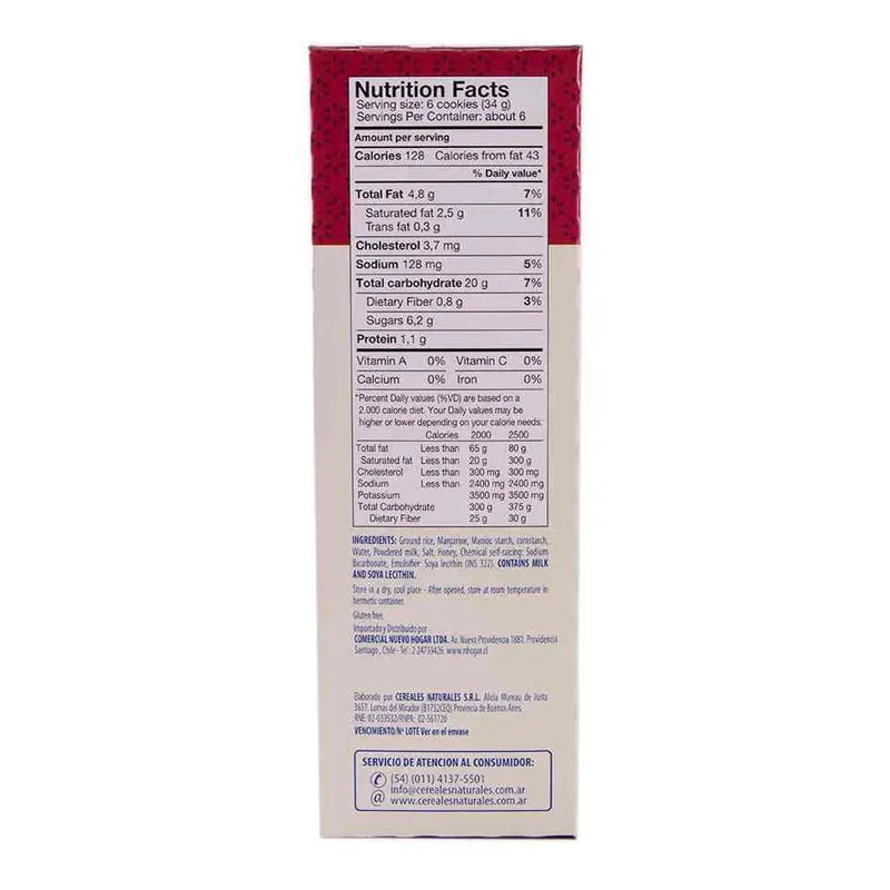 Galletitas De Grasa Bizcochitos Natuzen Sin Tacc X 200g