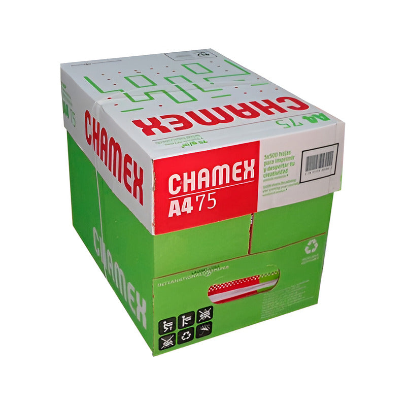 Resma Chamex Premium A4 75 Gr Caja X5 Papel Alta Calidad Color Blanco