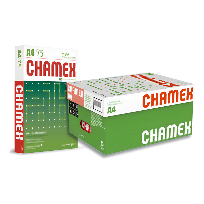 Resma Chamex Premium A4 75 Gr Caja X5 Papel Alta Calidad Color Blanco