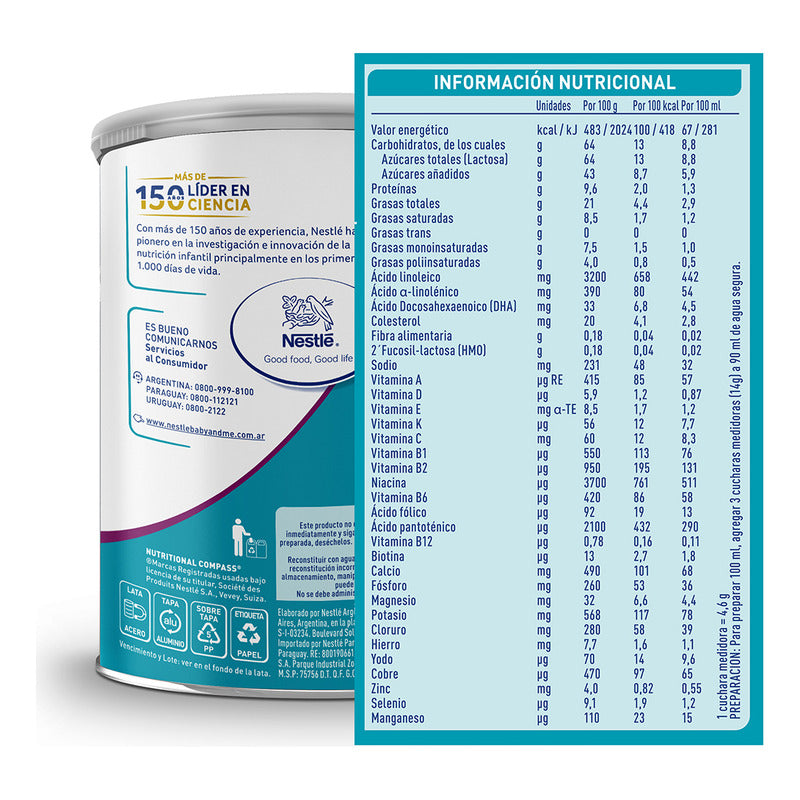 Nestlé Nan Optipro 2 Leche Infantil En Polvo Lata 800gr 6 A 12 Meses