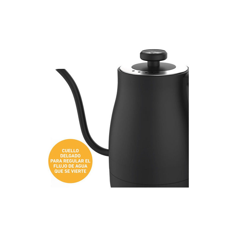 Jarra Eléctrica Barista Peabody Pe-ck8368 Color Negro Con Jarra De Vidrio Y Filtro De Acero Inoxidable