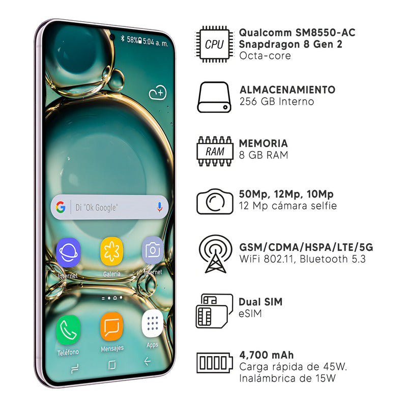 Samsung Galaxy S23 Plus 8 Gb 256 Gb 5g Lavender - Aceptable (Reacondicionado)