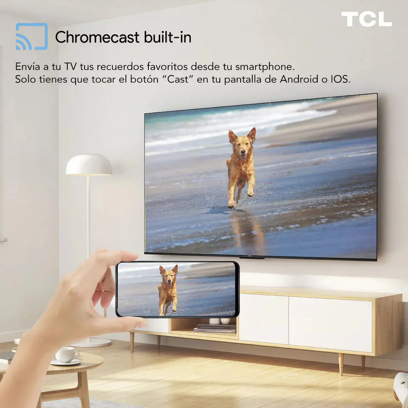 Televisor Tcl 55  Led 4k Uhd Con Google Tv L55p635 Color Neg