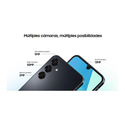 Celular Samsung Galaxy A16 128gb 4gb Ram Pantalla 6.6'' Hd+ Triple Cámara 50mp Android 14 Batería 5000mah 4g Lte Negro