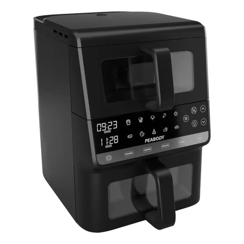 Freidora De Aire Peabody Pe-afdl104n Doble Canasta 10 L Negro