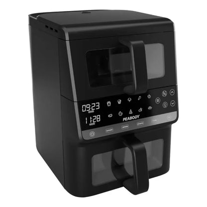 Freidora De Aire Peabody Pe-afdl104n Doble Canasta 10 L Negro