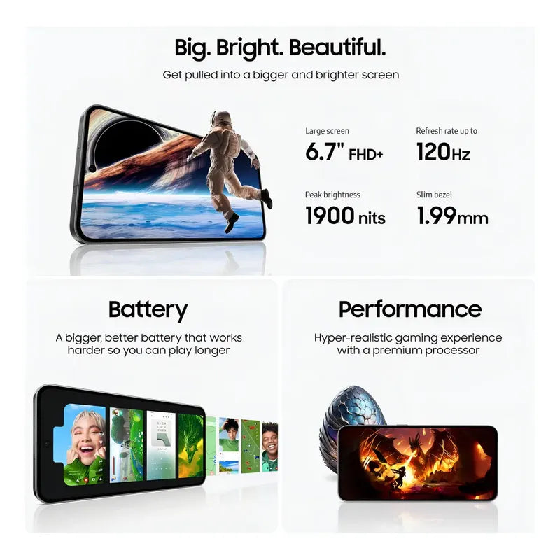 Samsung Galaxy S24 Fe 8 Gb Ram 256gb Rom 5g Grafito - Excelente (Reacondicionado) Negro