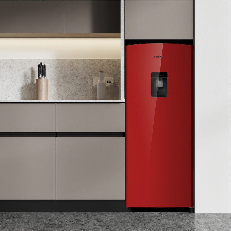 Heladera Philco One Door Cíclica Con Dispenser 161l Roja- Phsd179rd2