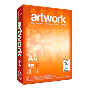 Resma Artwork A4 Bond De 500 Hojas De 70g Color Blanco Por Unidad