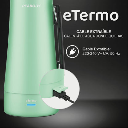 Termo Electrico Peabody Et1001v E-termo 1l Mate Bombilla P2 Color Verde
