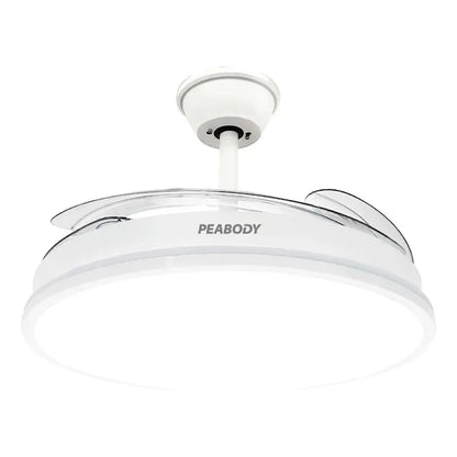 Ventilador De Techo Retráctil Con Luz 42 Dc Peabody Pe-vtrdc411b - Blanco 1.067 M Plástico 4