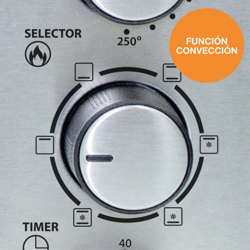 Horno Eléctrico Convector Peabody Pe-he55s 54 L 2200 W Silver