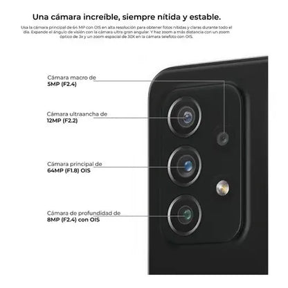 Celular Samsung Galaxy A72 128gb + 6gb Ram 90hz Color Negro - Excelente (Reacondicionado)