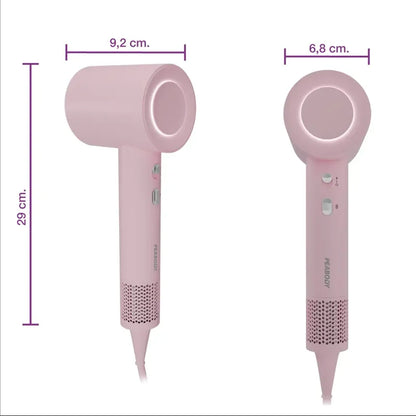Secador De Pelo Peabody 1600w Spdc02p C/accesorios Rosa Claro