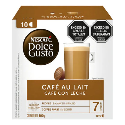 Caja 10 Capsulas Dolce Gusto Au Lait Nescafe