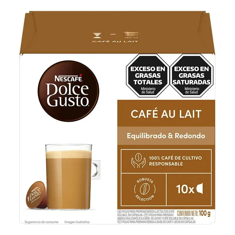 Caja 10 Capsulas Dolce Gusto Au Lait Nescafe
