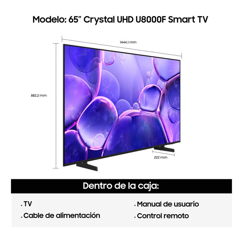 Smart Tv Samsung 65 4k Uhd Hdr Purcolor 65u8000f