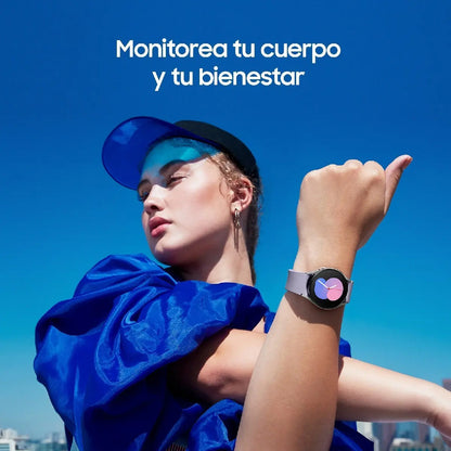 Smartwatch Samsung Galaxy Watch5 40mm Super Amoled Ip68 Color De La Caja Blanco Color De La Malla Violet Color Del Bisel Silver & Violet - Excelente (Reacondicionado) Deportivo Violeta