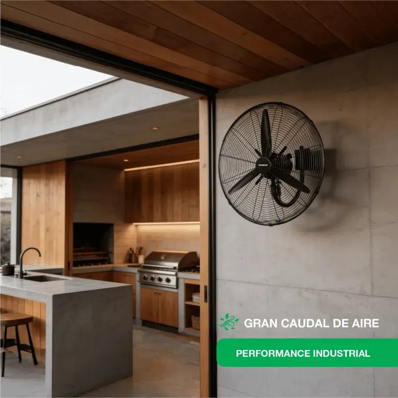 Ventilador De Pared Y De Pie Peabody Pe-vi260m Con Palas De Aluminio 66.04 Cm Negro 3
