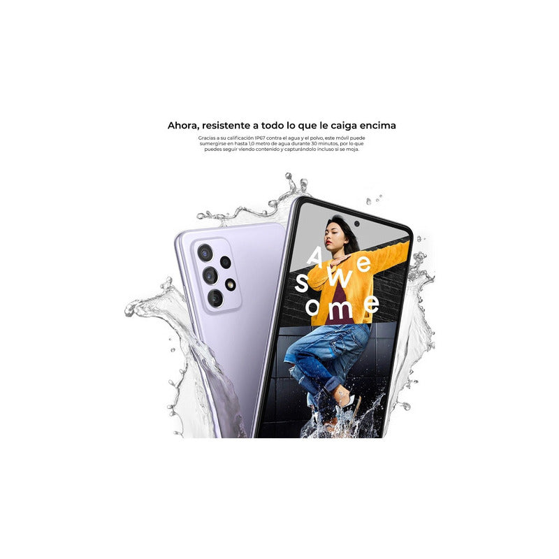 Celular Samsung Galaxy A72 128gb + 6gb Ram 90hz Color Violeta - Aceptable (Reacondicionado)
