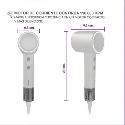Secador De Pelo 1600w Peabody Spdc01b C/accesorios Blanco