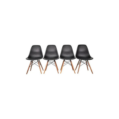 Silla Eames X4 Diseño Living Comedor Cocina Full Baires4 Cantidad De Sillas Por Set 4 Color De La Estructura De La Silla Negro Liso