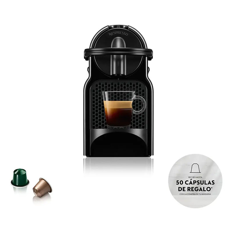 Cafetera Nespresso Inissia D40 Automática Negra Para Capsula Negro