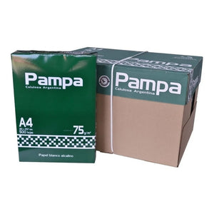 Kit X5 Caja Resmas Pampa A4 75 Gr Papel Blanco