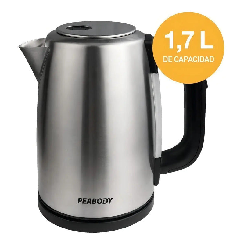 Pava Jarra Electrica Peabody Digital Acero 1,7lts Pe-dk1850 Plateado