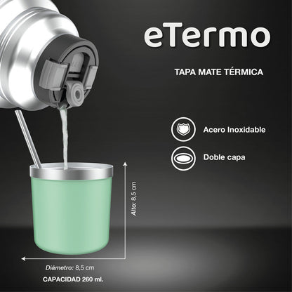 Termo Electrico Peabody Et1001v E-termo 1l Mate Bombilla P2 Color Verde