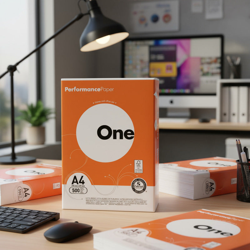 Resmas One A4 75g Caja X5 Papel Blanco Blanco