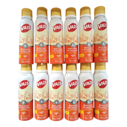 Repelente Para Mosquitos Vais En Aerosol 140ml Pack X 12