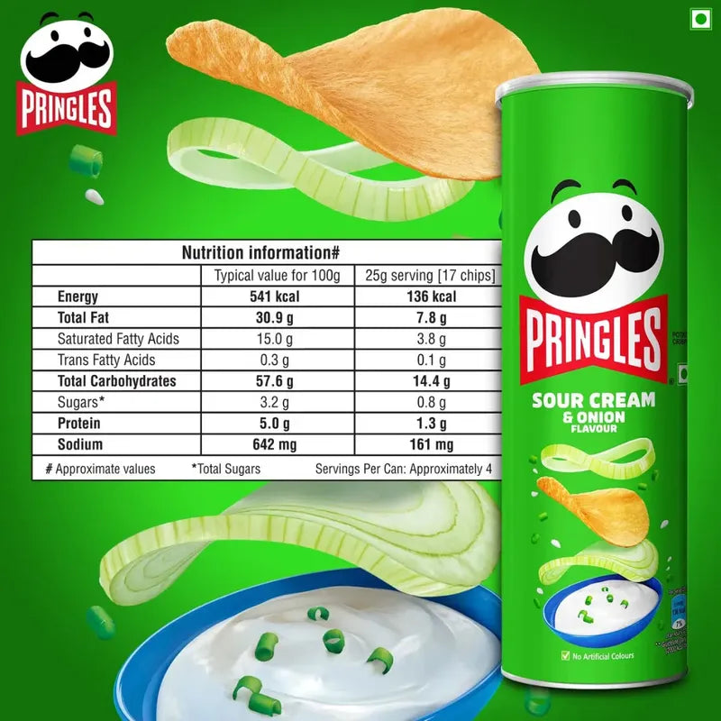 Papas Pringles Crema Y Cebolla X 109g