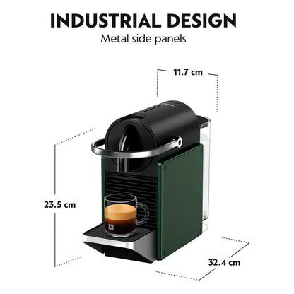 Cafetera Nespresso Pixie & Milk Dark Green C62 Verde