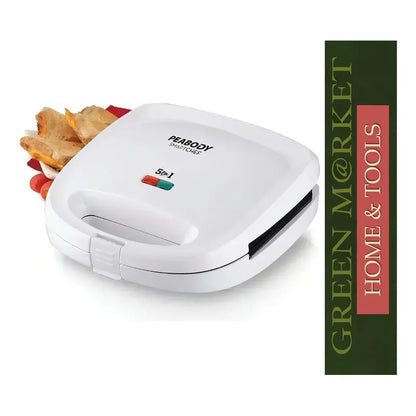 Sandwichera Peabody Pe-sw6141 5 En 1 Placas Intercambiables Blanco